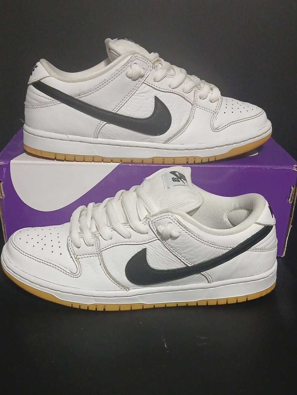 Nike SB Dunk Low "WHITE GUM" (2023) LIKE NEW! -Mens Size-8.5 100%AUTHENTIC!!